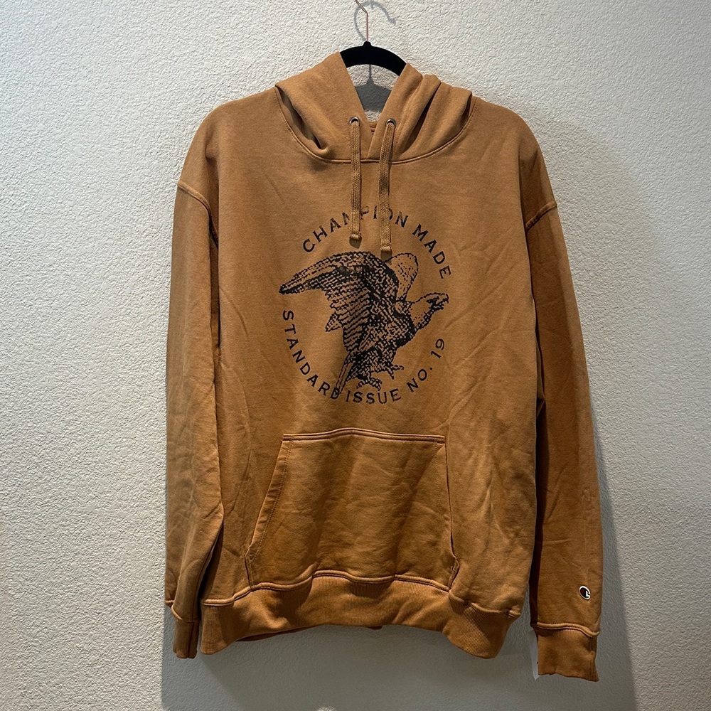 Champion Tan Eagle Graphic Hoodie Size XL